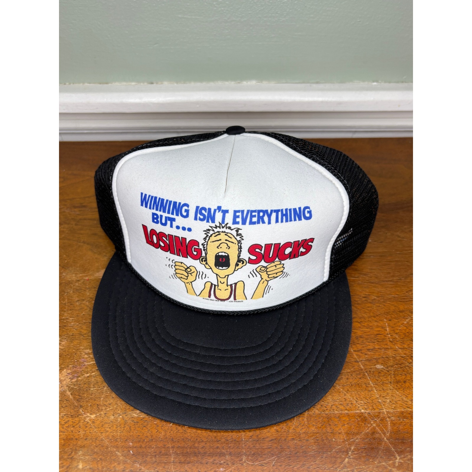 Vintage Nissin Winning Isnt Everything Losing Sucks Trucker Hat Snapback Black